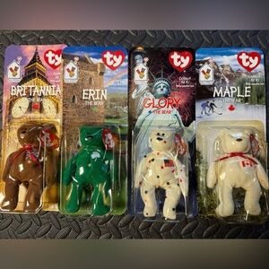 Ty Beanie Babies McDonalds Collectible Mini Bears Complete Set of 4